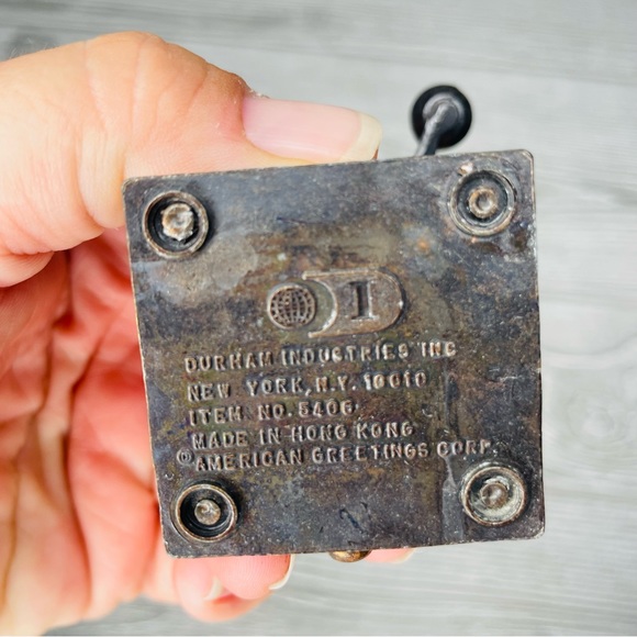 Vintage Miniature Die Cast Metal doll house Coffee Grinder w/ drawer collectible - Picture 4 of 6